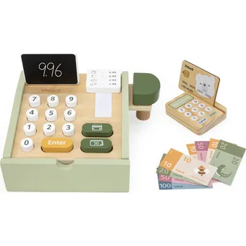 Dřevěná hračka Dřevěná pokladna Viga 44244 PolarB Zelená