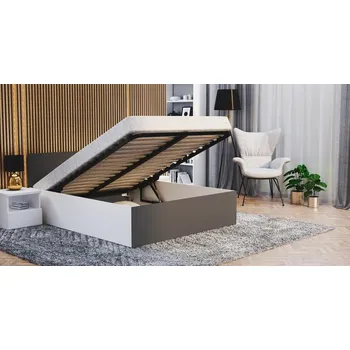 Postel Postel PANAMA 120x200 se zdvižným roštem BÍLÁ ŠEDÁ