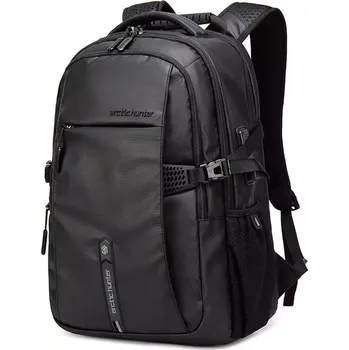Městský batoh Arctic Hunter pánský batoh s USB Climbing Černý 26L
