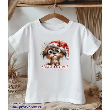 Chlapecké tričko Trička s potiskem Tričko s potiskem, dětské, PEJSEK - ŠŤASTNÉ A CHLUPATÉ, 1 ks zvolte VELIKOST trička ZDE:: 7/8 let Beagle