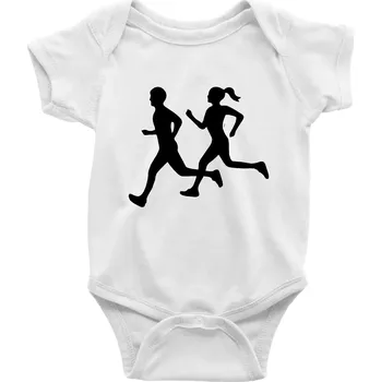 Kojenecké oblečení Bezci - žena a muž (Moňas) - Body kojenecké s krátkým rukávem - Krátký r. 6-12 mes ( Bílá )