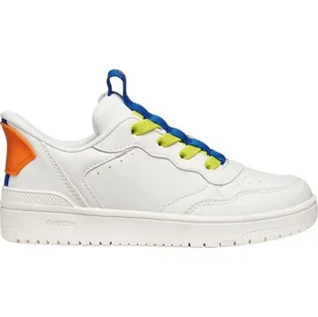 Dětská móda Chlapecká volnočasová obuv Geox J WASHIBA FAST IN BO 30 Bílá, Reflexní neon, Modrá, Oranžová