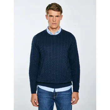Pánský svetr Big Star svetr modrý kulatý velikost XXL