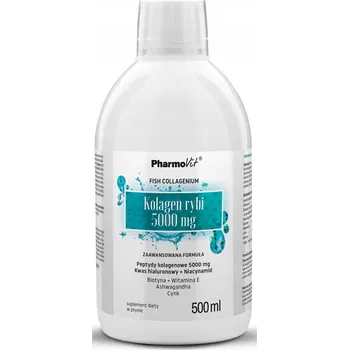 Kloubní výživa PHARMOVIT Rybí Kolagen 5000 mg 500 ML Kosti Klouby BIOTIN Kyselina Hyaluronová