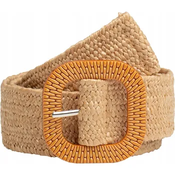 Opasek PÁSEK dámský pletený pásek elastický rafie do šatů SLAMĚNÝ JUTOVÝ