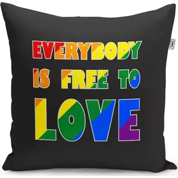 Polštář Sablio Polštář Everybody is free to love: 40x40 cm