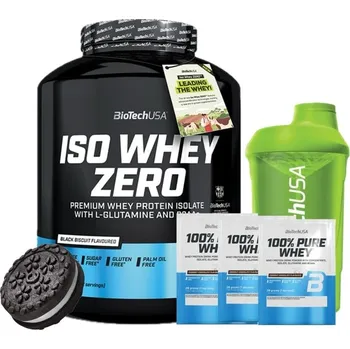 Protein AKCE BioTech Iso Whey Zero 1816 g + ZDARMA Šejkr 600 ml + 3x vzorek