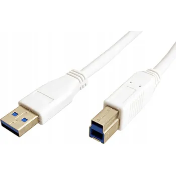 Datový kabel VALUE USB 5Gbps kabel USB3.0 A(M) - USB3.0 B(M), 0,8m, bílý