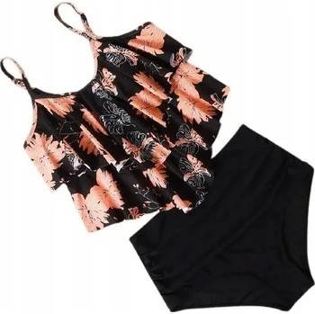 Dámské plavky PLAVKY BIKINI S VYSOKÝM PASEM BOHO 48 4XL