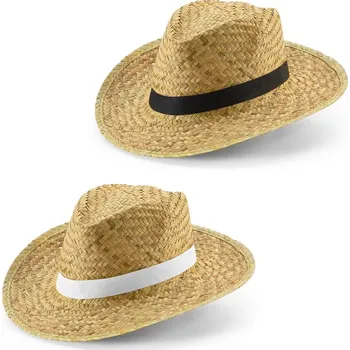 Klobouk JEAN POLI. Přírodní slaměný klobouk 1 bez potisku bez potisku