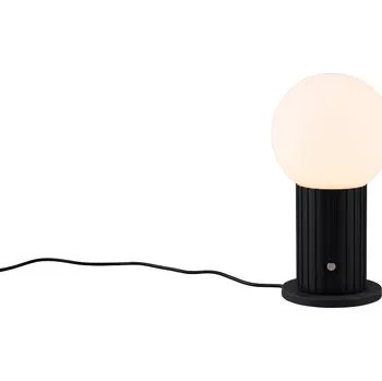 Čtecí lampička Trio Leuchten 543510132 TAURIS - Nabíjecí přenosná LED lampička, stmívatelná se změnou barvy světla, LED 2W, 2300+3000+4000K, černá (Malá stolní lampička, dotykové zapínání s nabíjecí základnou)