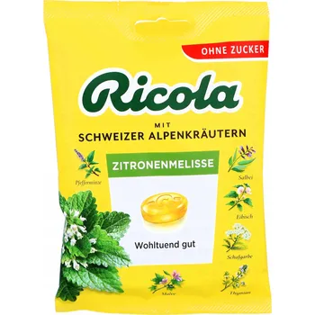 Bonbon Ricola bonbóny proti kašli bez Bonbóny 75g Citron úleva od krku DE