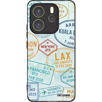 Pouzdro na mobilní telefon Picasee silikonový černý obal pro Xiaomi Redmi Note 14 4G - PASSPORT EDITION