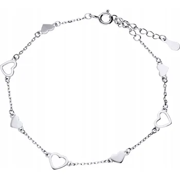 Náramek Stříbrný Srdíčka Celebrity 925 se srdíčky jako Dárek