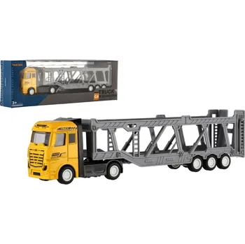 Hračka Teddies Auto kamion přepravník plast 22cm na volný chod v krabičce 26x9x4cm