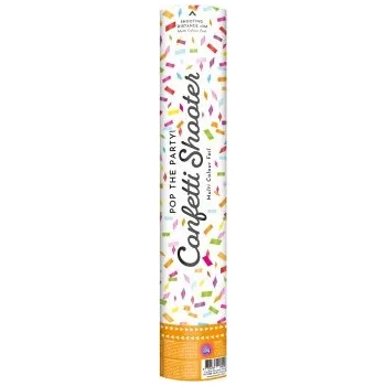 PD Konfety vystřelovací mix barevné fóliové + vystřelovač 40 cm