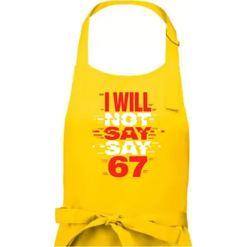 Kuchyňská zástěra Červený - I Will Not Say SAY 67 - Pánská zástěra na vaření - Univerzální velikost ( Žlutá )