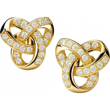 Náušnice STŘÍBRNÉ NÁUŠNICE POZLÁCENÉ ŠROUBOVACÍ PEcky 925