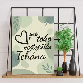 Plechová cedule Sablio Dárková cedulka Pro toho nejlepšího tchána: 30x40 cm