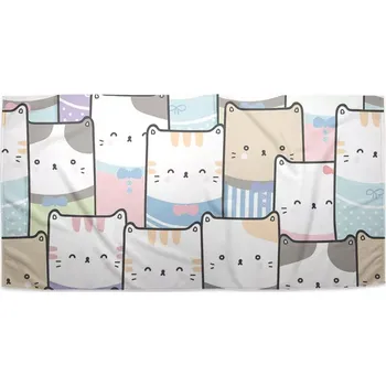 Osuška Sablio Ručník Barevná koťátka - 50x100 cm