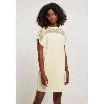 Dámské šaty Ladies Lace Tee Dress - softyellow XS