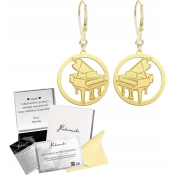 Náušnice Stříbro Náušnice PIANO GRAVÍROVÁNÍ