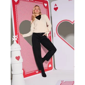 Sinsay - Džíny balloon s páskem - černá - 900FI-99J - 900FI-99J-44