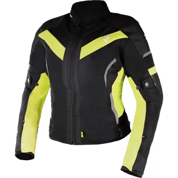 Moto bunda Dámská bunda na motorku Street Racer Betty II Air černo-fluo žlutá 3XL