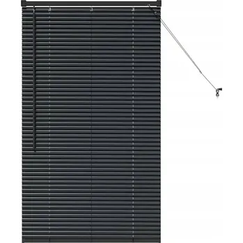 Žaluzie Okenní žaluzie se závěsy Černá Hliník