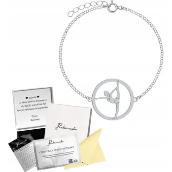 Náramek Stříbrný Náramek Gymnastika GRAVÍROVÁNÍ VĚNOVÁNÍ