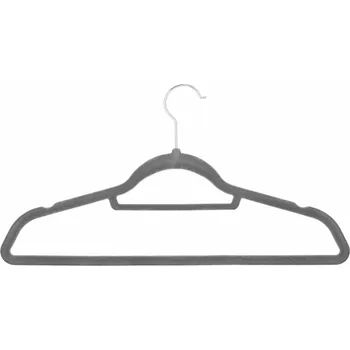 Ramínko Velurová ramínka 44,5 cm, šedá, 20ks SPRINGOS HG0061