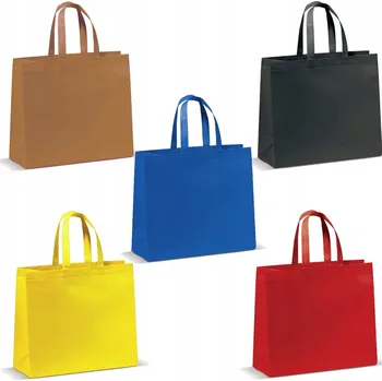 Nákupní taška Velká nákupní taška, barevné látkové tašky, síťka, 5 ks