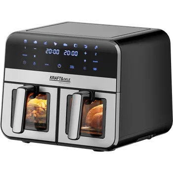 fritéza Beztuková fritéza 9L 2500W Dvě komory 4,5L + LCD KD4179