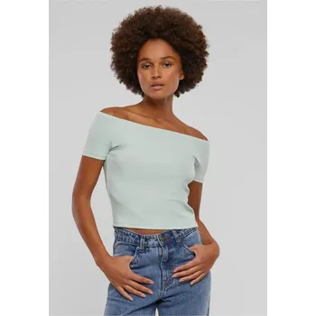 Dámské tričko Ladies Organic Off Shoulder Rib Tee - frostmint 4XL
