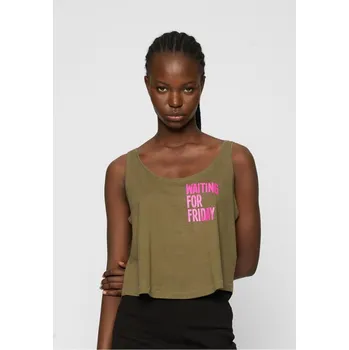 Ladies Waiting For Friday Box Tank - olive XS