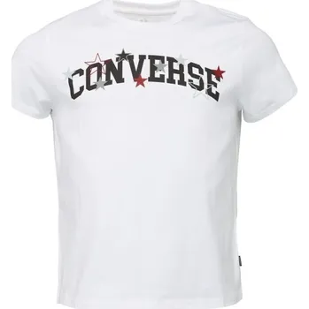 Pánské oblečení Pánské tričko Converse CVRS STAR RETRO TEE S Bílá, Černá