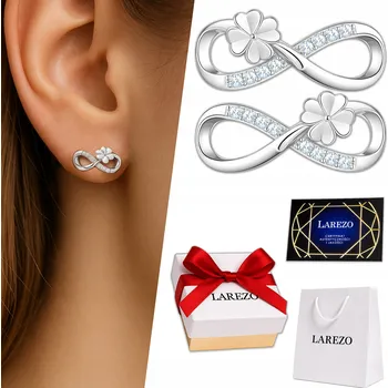 Náušnice Stříbrné Náušnice Konečnice se znamením nekonečna Jetel STŘÍBRO 925