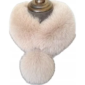 Šála Dámská PUCHOVÁ ŠÁLA hřejivá na krk teplá zima módní zimní ŠÁTEK krémová