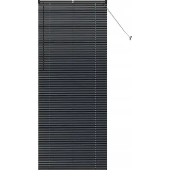 Žaluzie Okenní žaluzie se závěsy Černá Hliník