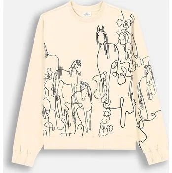 Chlapecké oblečení Tepláková Mikina pro dívky Ecru, velikost 164 Coccodrillo ZC4