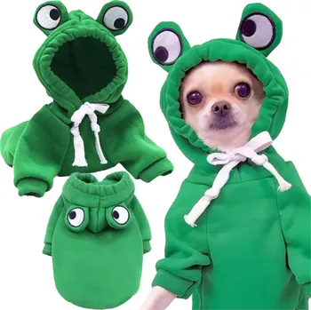 Obleček pro psa Oblečení pro psa kočku , kostým, Mikina zábavný kostým žáby, velikost S