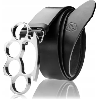 Opasek PÁSEK kožený opasek STEVENS , černý, s klouby, Q2-V