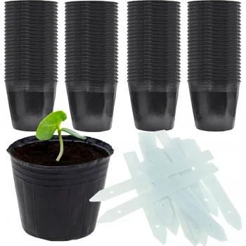 Květináč Květináč plast černý Martom 8,5 cm x 9 cm x 8,5 cm