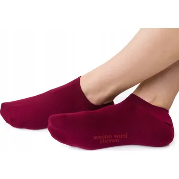 Dámské ponožky Steven 130 Antibakteriální Dámské Kotníkové Ponožky Merino Vlna Bordó 38-40