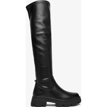 Dámské kozačky DeeZee Dámské kozačky nad koleno Černé 9382