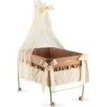 Łóżeczko Teresa z baldachimem dla lalki do 46cm