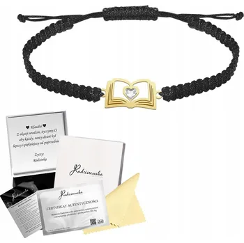 Náramek Pozlacený Náramek KNIHA VĚNOVÁNÍ DÁREK