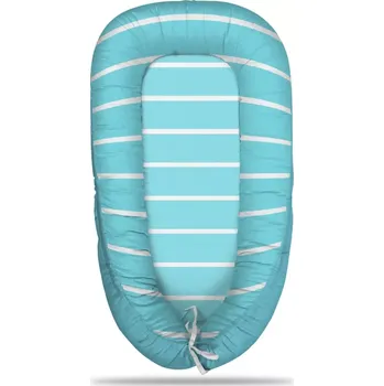 Hnízdečko pro miminko Sablio Hnízdečko pro miminko Bílé pruhy na modré