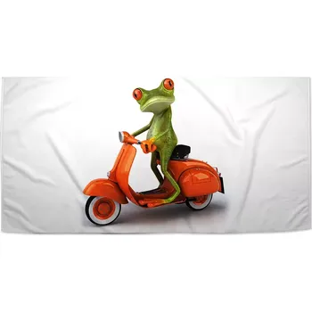 Osuška Sablio Ručník Žába na motorce - 30x50 cm