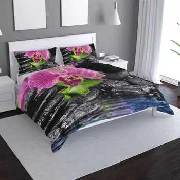 Povlečení Sablio Povlečení Orchidej na kamenech - 140x200 / 90x70